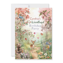 Invitación de fiesta del bosque