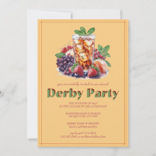 Invitación de fiesta del Derby de Kentucky con beb