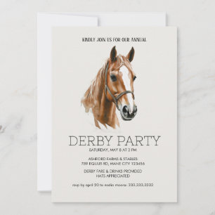 Invitación de fiesta del Derby de Kentucky con cab