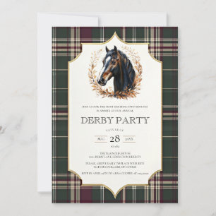 Invitación de fiesta del Derby de Kentucky con ele