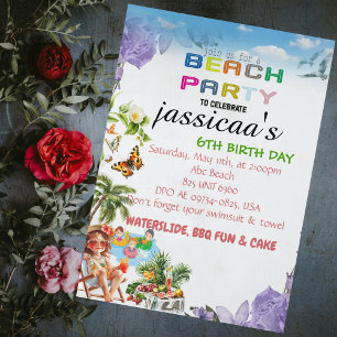 INVITACIÓN DE FIESTA DEL DÍA DE NACIMIENTO EN LA P