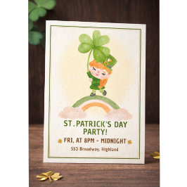 Invitación de fiesta del día de San Patricio adora