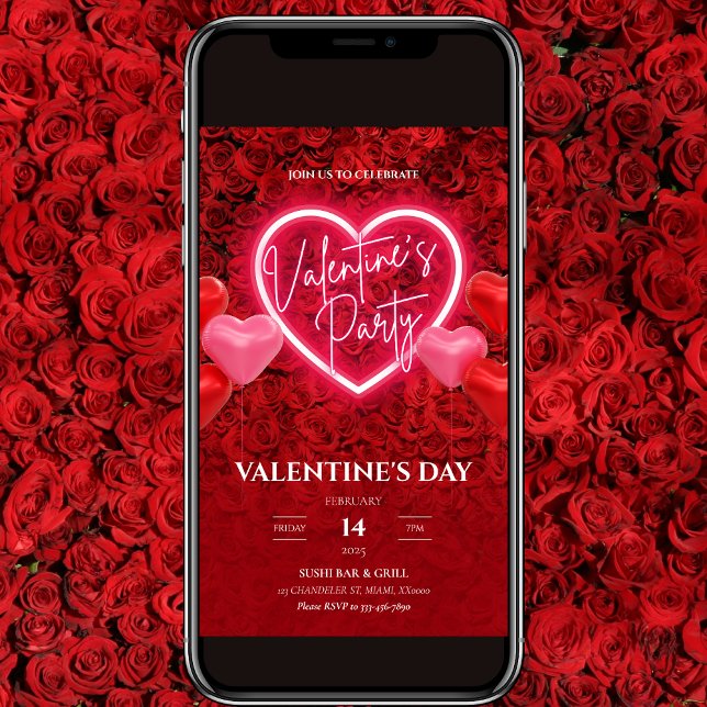 Invitación de fiesta del Día de San Valentín con c (Subido por el creador)