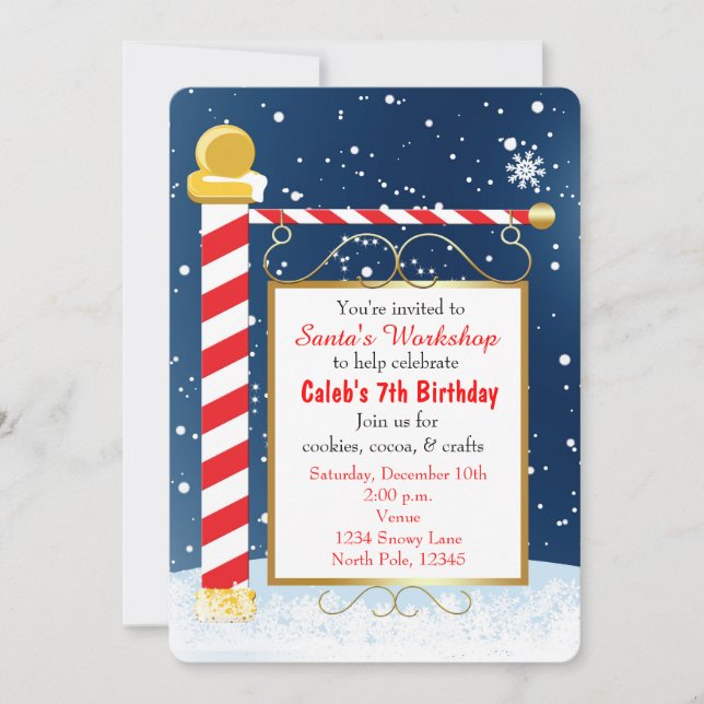 Invitación de fiesta del evento de Navidad del let (Anverso)