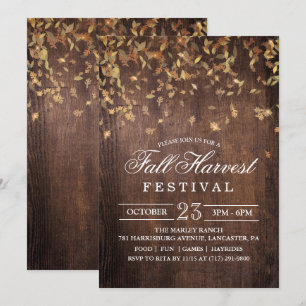 Invitación de fiesta del Festival de la Cosecha de