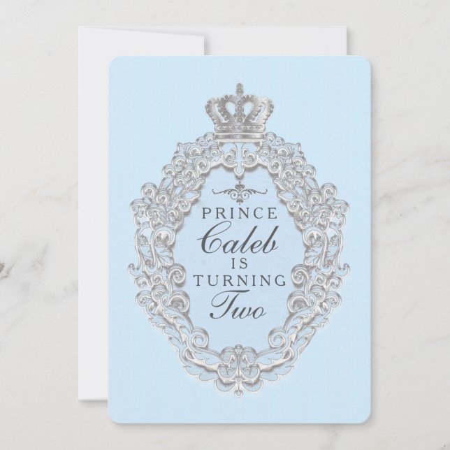 Invitación de fiesta del príncipe de cuento de had (Anverso)