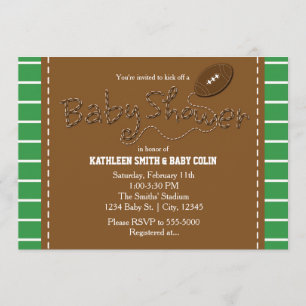 Invitación de fiesta deportiva de fútbol para baby