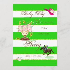 Invitación de fiesta Derby a la Carreras de caball