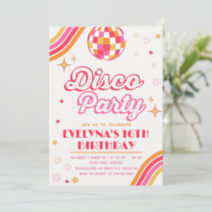 Invitación de fiesta disco Groovy