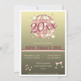Invitación de fiesta divertida de año nuevo 2025 r