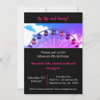 Invitación de fiesta divertida en parque de divers