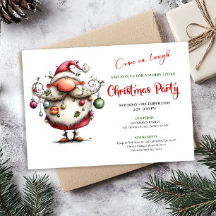 Invitación de fiesta divertida y festiva de Santa 