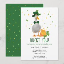 Invitación de fiesta 'Ducky You' del Día de San Pa