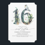 Invitación de fiesta dulce 16 - Verdor y oro<br><div class="desc">Verdor y follaje dorado dulce 16 invitaciones para fiestas de cumpleaños</div>