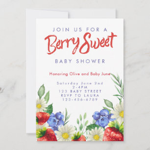 Invitación de fiesta dulce de bayas