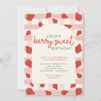 INVITACIÓN DE FIESTA DULCE DE FRUTOS ROJOS