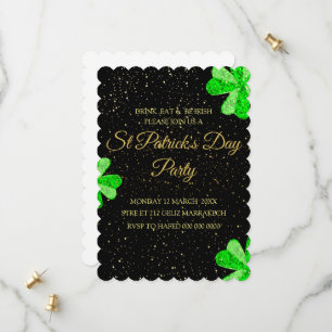 Invitación de fiesta editable del día de San Patri
