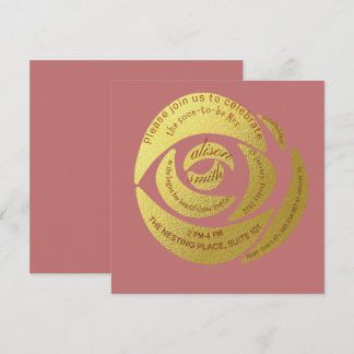 Invitación de fiesta Editable Modern Rosa Polvorie