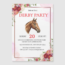 Invitación de fiesta elegante de Derby de caballo