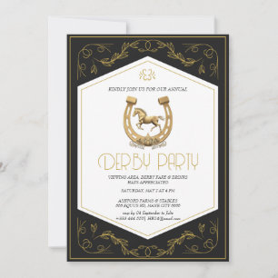 Invitación de fiesta elegante de Derby de Kentucky