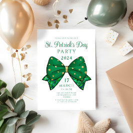 Invitación de fiesta elegante del día de San Patri