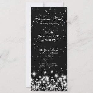 Invitación de fiesta elegante destello de invierno