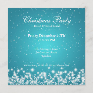 Invitación de fiesta elegante destello personaliza