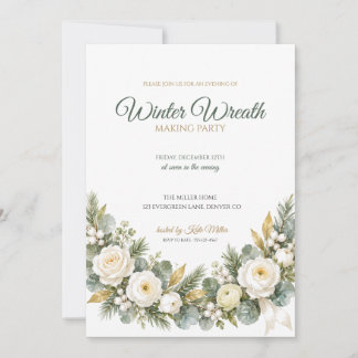 Invitación de fiesta elegante para hacer corona de