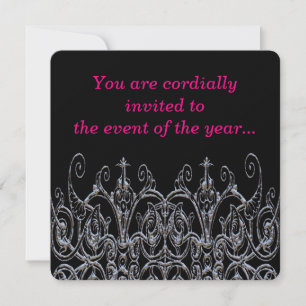 Invitación de fiesta elegante perla Gladmoore IV