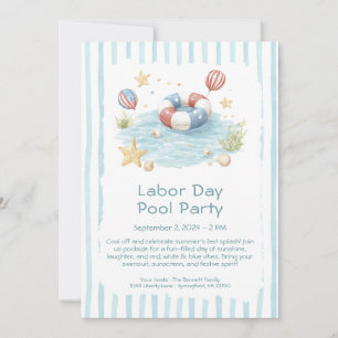 Invitación de fiesta en la piscina para el Día del