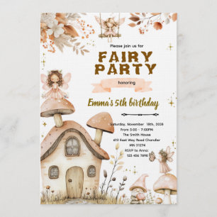 invitación de fiesta encantada boho hada