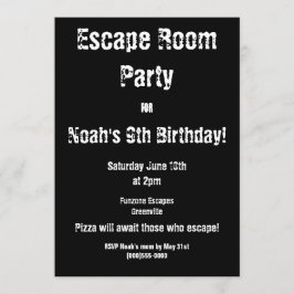 Invitación de fiesta "Escape Room"