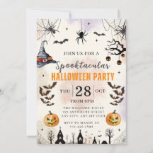 Invitación de fiesta espeluznante de Halloween par