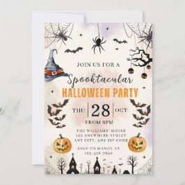 Invitación de fiesta espeluznante de Halloween par