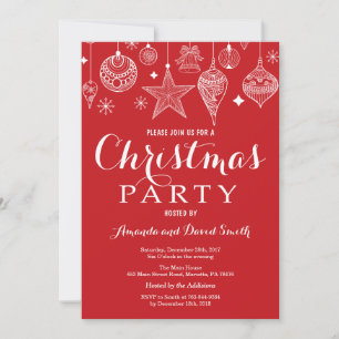 Invitación de fiesta festiva de navidades Ornament
