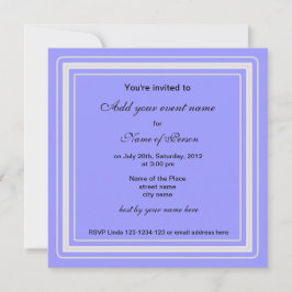 invitación de fiesta floral de pensamiento azul