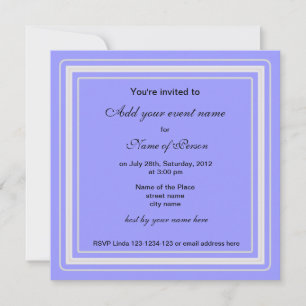 invitación de fiesta floral de pensamiento azul