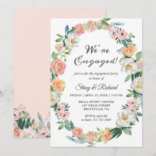 Invitación de fiesta floral de rosas Estamos compr