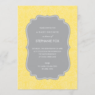 Invitación de fiesta floral preciosa (amarillo)