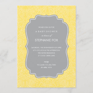 Invitación de fiesta floral preciosa (amarillo)