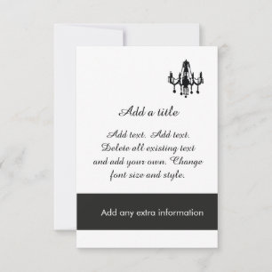 Invitación de fiesta formal de noche con candelabr