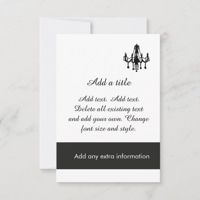 Invitación de fiesta formal de noche con candelabr (Anverso)