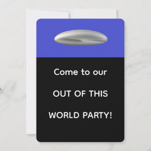 Invitación de fiesta fuera de este mundo