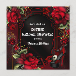 Invitación de fiesta gótica glamorosa elegante de