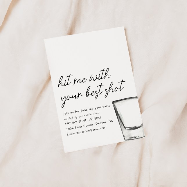 Invitación de fiesta 'Hit Me With Your Best Shot' (Subido por el creador)
