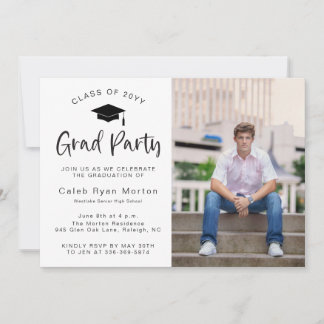 Invitación de fiesta horizontal de caligrafía