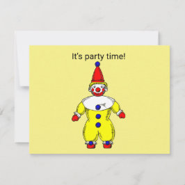 Invitación de fiesta infantil con payaso