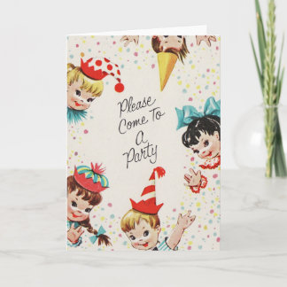 Invitación de Fiesta infantil de época