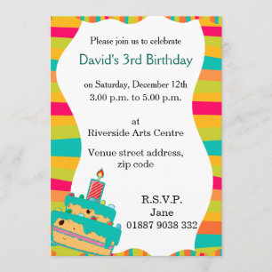 Invitación de fiesta infantil tambaleante