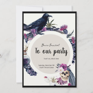 Invitación de fiesta inspirada en gótico